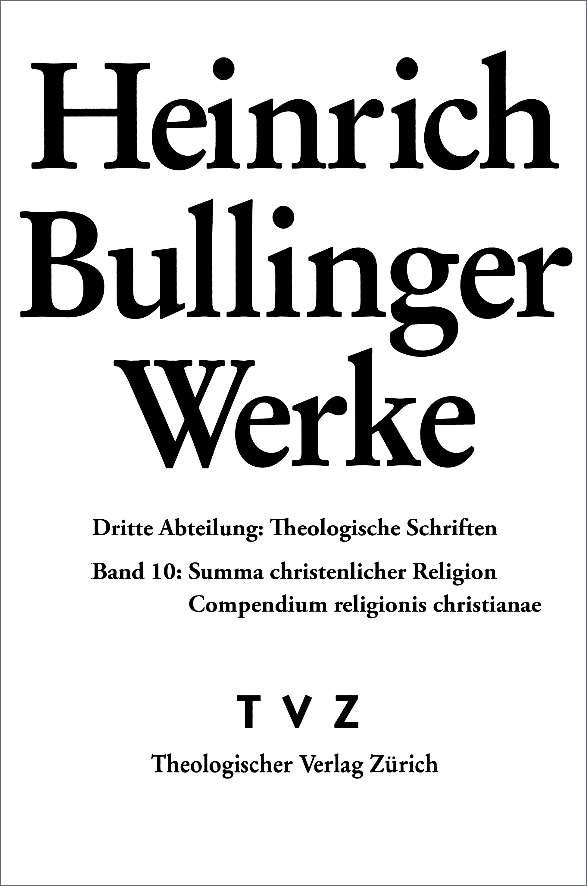 Cover, Summa christlicher Religion