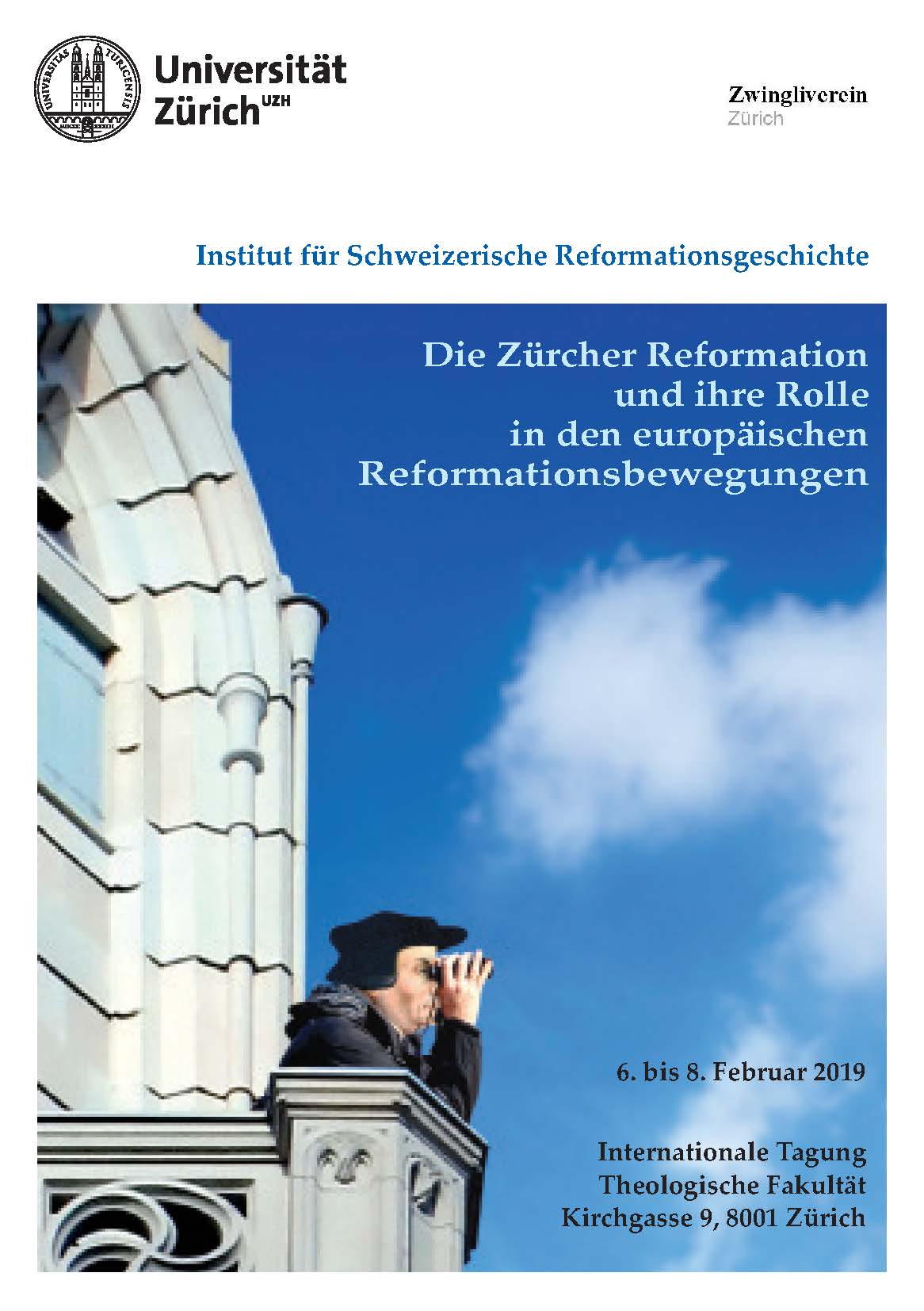 Flyer Titelseite von Tagung "Zürcher Reformation"