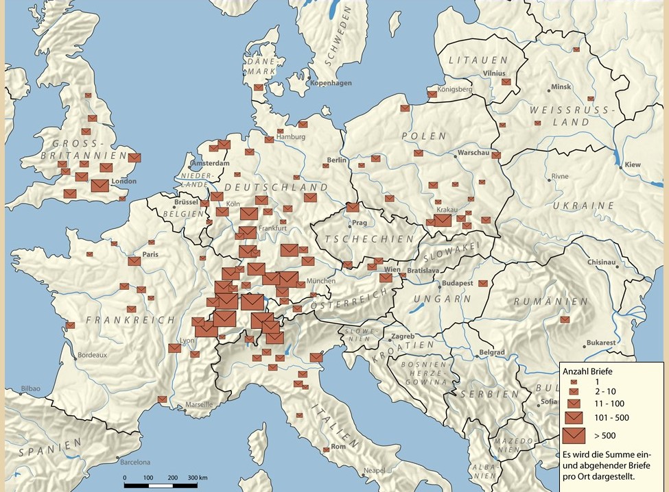 Legende EU-Karte Briefe