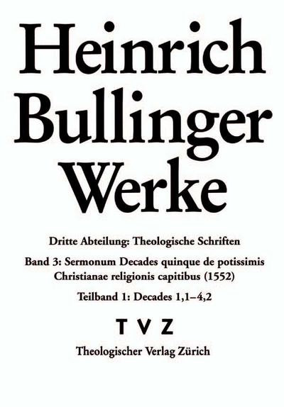 Cover, Heinrich Bullinger: Dekaden
